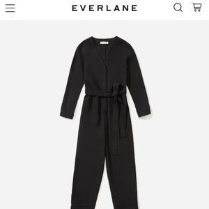 Everlane Black Drape Jumpsuit size 8